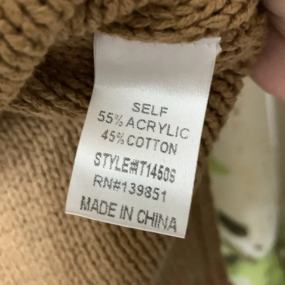 NWT brown sweater/3/4 sleeves with split sides - Picture 4 of 8